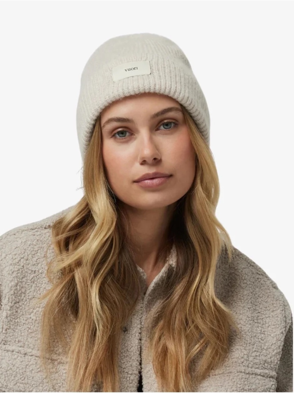 Vuori Ribbed Knit Beanie - Off-White